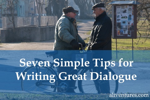 Seven Simple Tips for Writing Great Dialogue - image of men talking