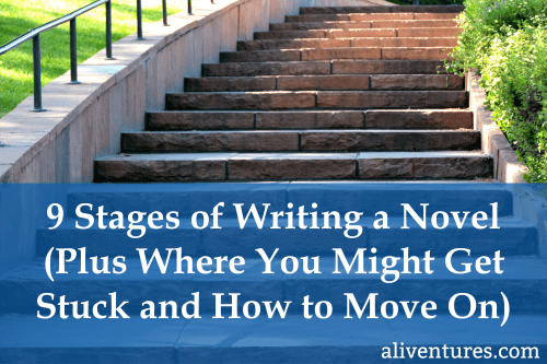 Title image: 9 Stages of Writing a Novel (Plus Where You Might Get Stuck and How to Move On)