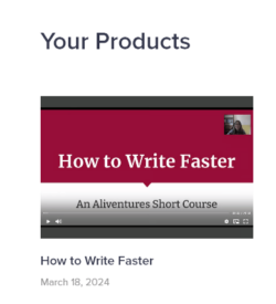 How to Write Faster | Aliventures