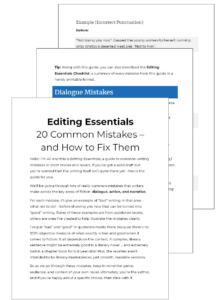 Image of the first 3 pages of Editing Essentials