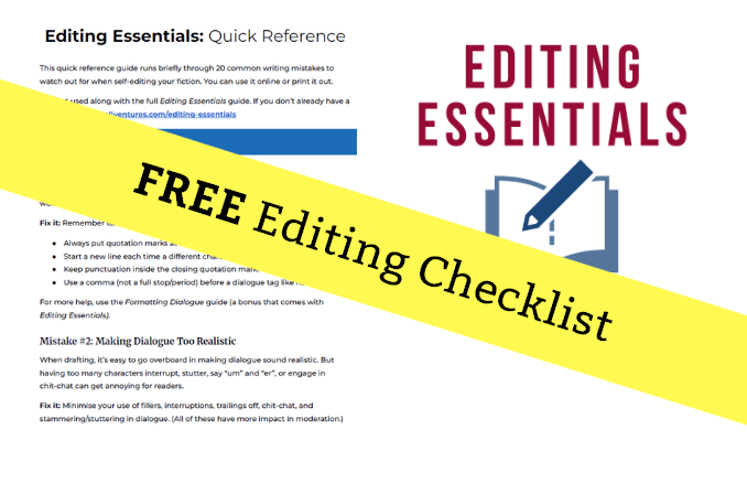 Free Editing Checklist Image to Fix Bad Writing
