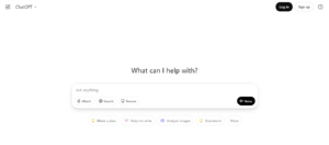 ChatGPT homepage