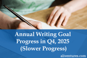 Annual Writing Goal Progress in Q4, 2025 (Slower Progress)